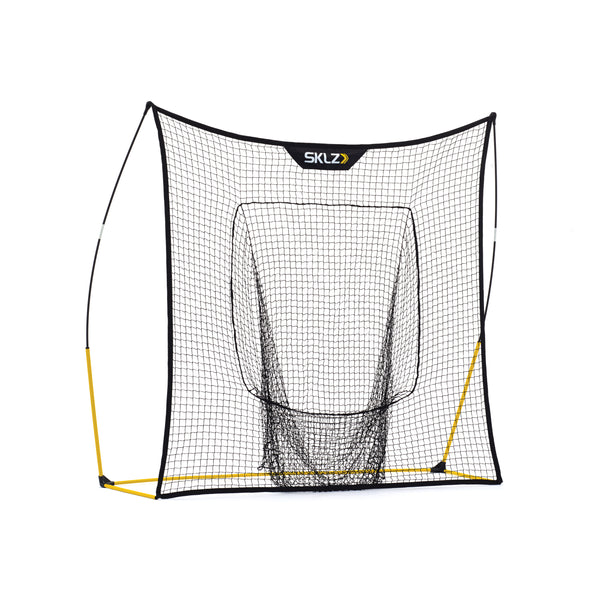 Side view of Black and Yellow practice net