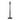 A black SKLZ training pole stands upright on a white background