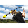 Woman practicing golf with SKLZ Gold flex golf swing trainer