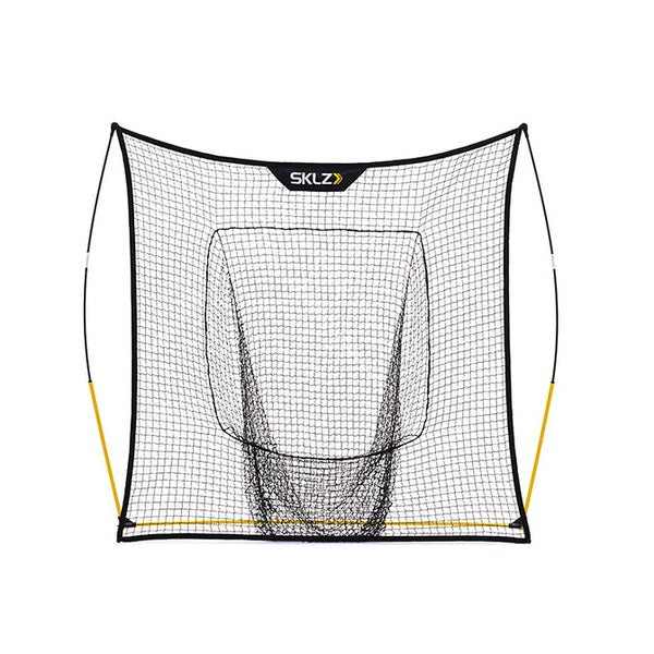 Front view of Black and Yellow practice net