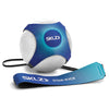 Blue star kick touch trainer with soccer ball attached