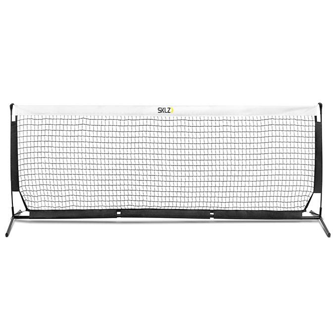 Black and white soccer volley net