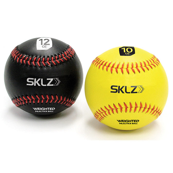 SKLZ Weighted Baseballs (Yellow 10 oz, Black 12 oz), 2-Pack – SKLZ