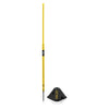 Yellow agility training poles with base