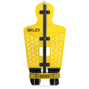 Close up view of top of SKLZ yellow and black pro training defender on white background