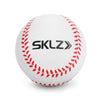 White round SKLZ Foam Training Ball with red stitching sitting on a white background