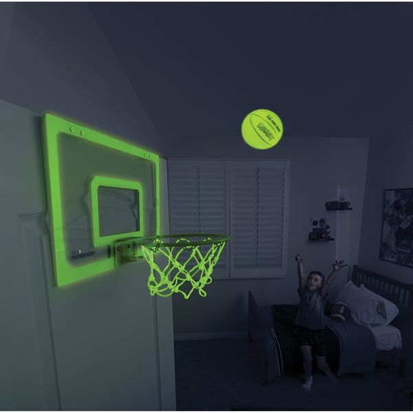 Green glow in the dark mini basketball