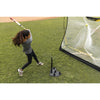 Girl practicing with SKLZ's 5 position baseball tee